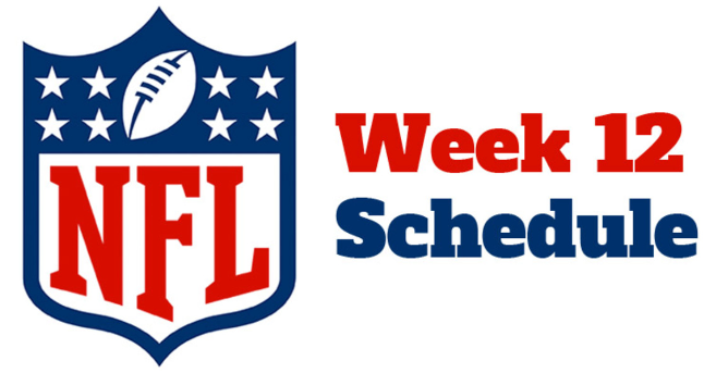 Boston Sports NFL Football week 12 schedule