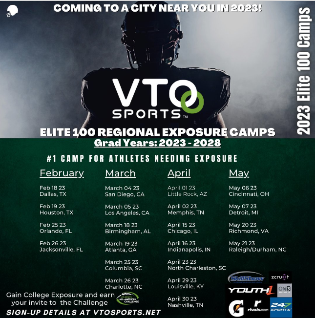 The VTO Sports Elite 100 Exposure Camps.