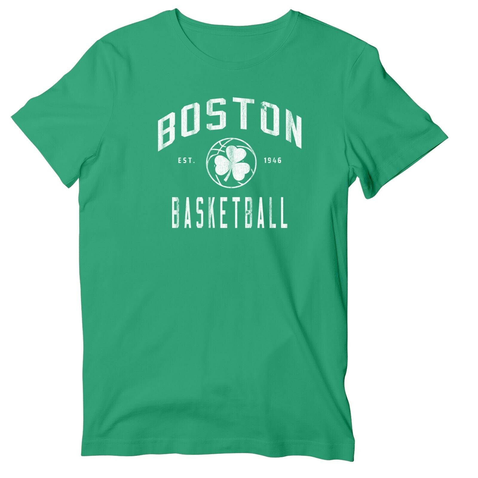 Vintage Boston Basketball T-Shirt, Distressed Celtic B-Ball Short Sleeve Shirt