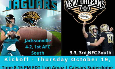 Boston Sports Thursday Night NFL Game Predictions and Analysis - Jacksonville Jaguars vs New Orleans Saints - Week 7